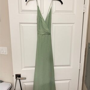 ASOS Sage Green Backless Dress